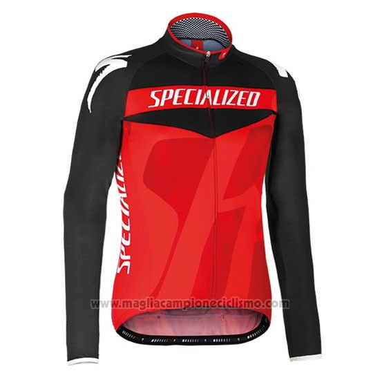 2016 Abbigliamento Ciclismo Specialized Ml Nero e Rosso Manica Lunga e Salopette