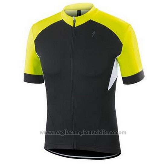 2016 Abbigliamento Ciclismo Specialized Nero e Giallo Manica Corta e Salopette