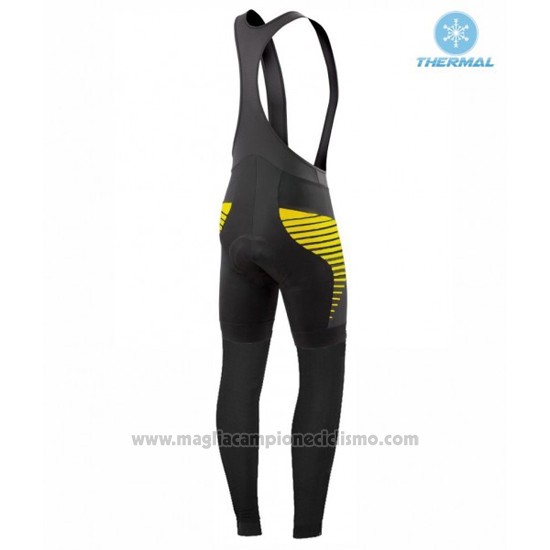 2016 Abbigliamento Ciclismo Specialized Nero e Giallo Manica Lunga e Salopette