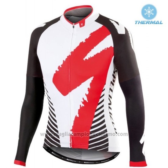 2016 Abbigliamento Ciclismo Specialized Rosso e Bianco Manica Lunga e Salopette