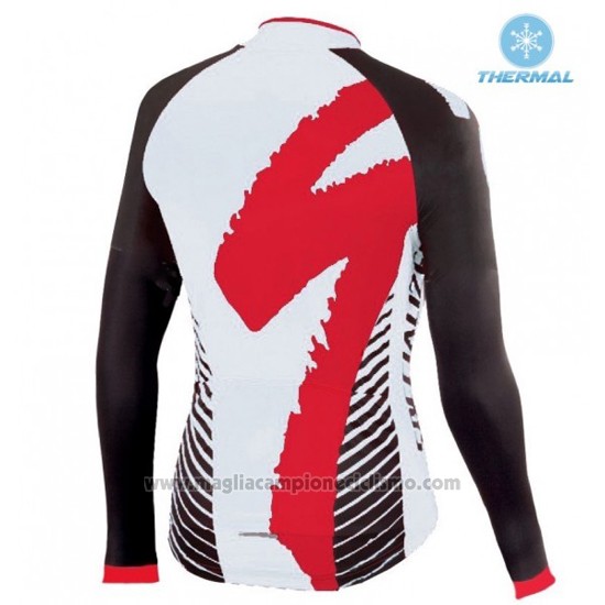 2016 Abbigliamento Ciclismo Specialized Rosso e Bianco Manica Lunga e Salopette