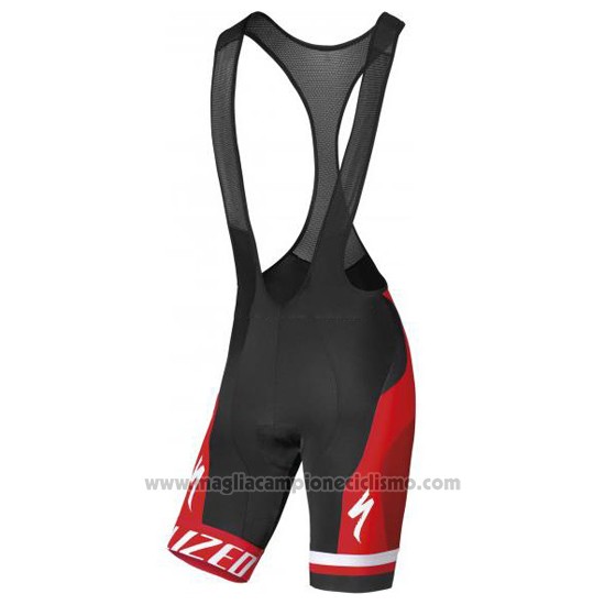 2016 Abbigliamento Ciclismo Specialized Rosso e Nero Manica Corta e Salopette