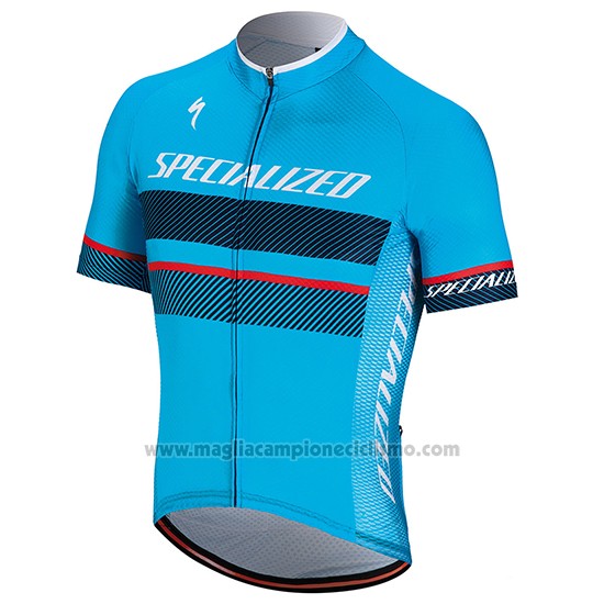 2018 Abbigliamento Ciclismo Specialized Blu Nero Rosso Manica Corta e Salopette