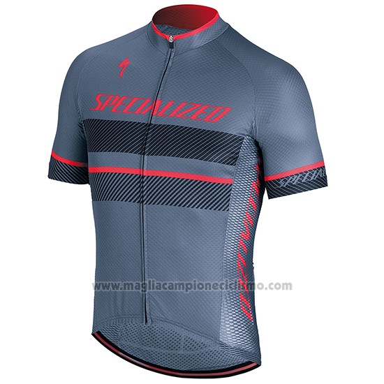 2018 Abbigliamento Ciclismo Specialized Grigio Rosa Manica Corta e Salopette