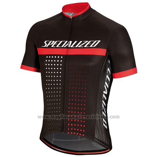 2018 Abbigliamento Ciclismo Specialized Nero Bianco Rosso Manica Corta e Salopette