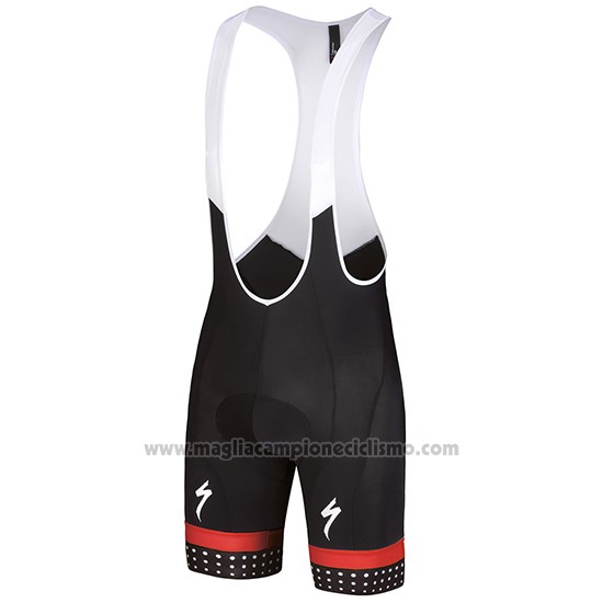 2018 Abbigliamento Ciclismo Specialized Nero Bianco Rosso Manica Corta e Salopette