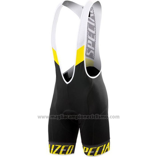 2018 Abbigliamento Ciclismo Specialized Nero Giallo Bianco Manica Corta e Salopette