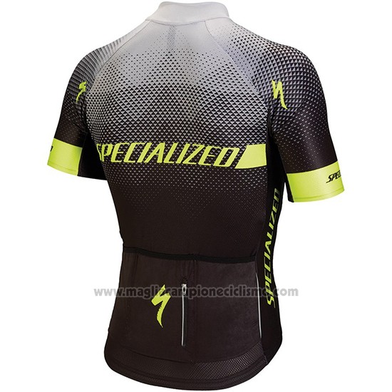 2018 Abbigliamento Ciclismo Specialized Nero Grigio Giallo Manica Corta e Salopette