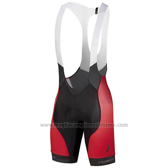 2018 Abbigliamento Ciclismo Specialized Rosso Bianco Nero Manica Corta e Salopette