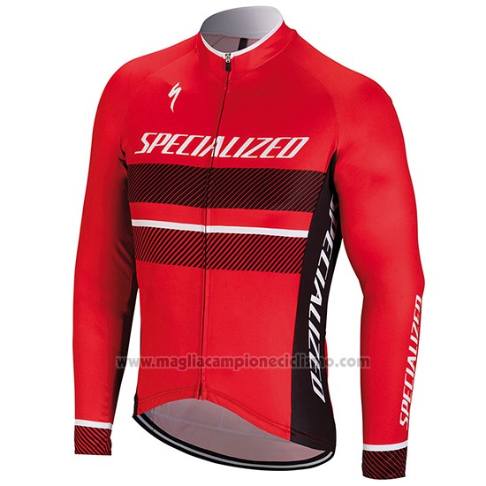 2018 Abbigliamento Ciclismo Specialized Rosso Manica Lunga e Salopette
