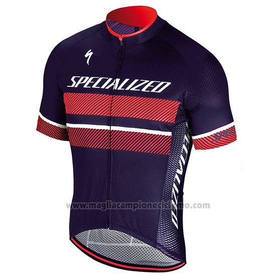 2018 Abbigliamento Ciclismo Specialized Viola Rosso Manica Corta e Salopette