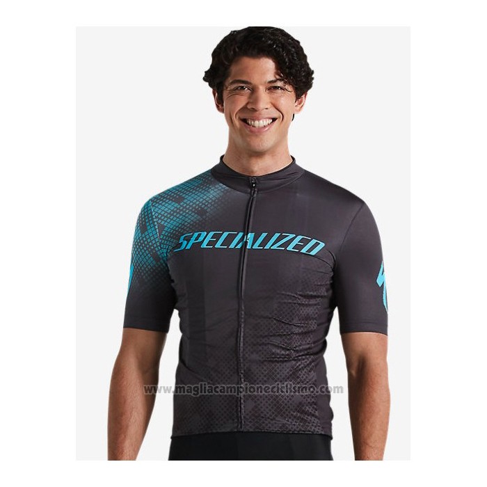 2021 Abbigliamento Ciclismo Specialized Blu Nero Manica Corta e Salopette