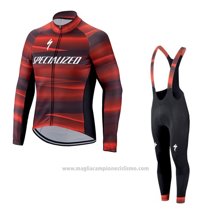 2021 Abbigliamento Ciclismo Specialized Rosso Manica Lunga e Salopette