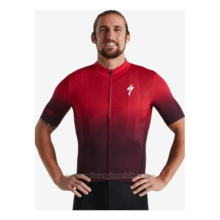 2021 Abbigliamento Ciclismo Specialized Scuro Rosso Manica Corta e Salopette