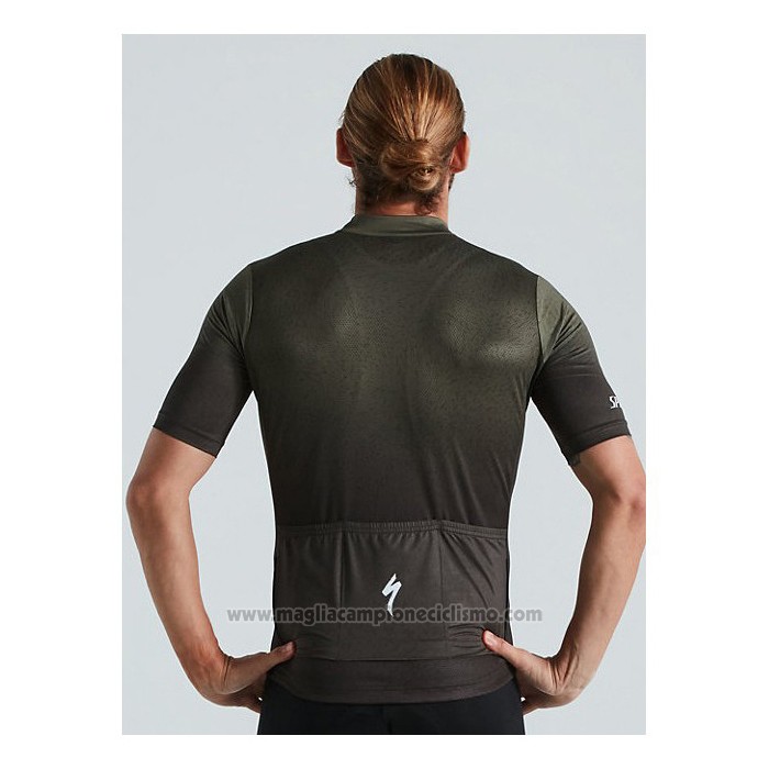 2021 Abbigliamento Ciclismo Specialized Verde Manica Corta e Salopette