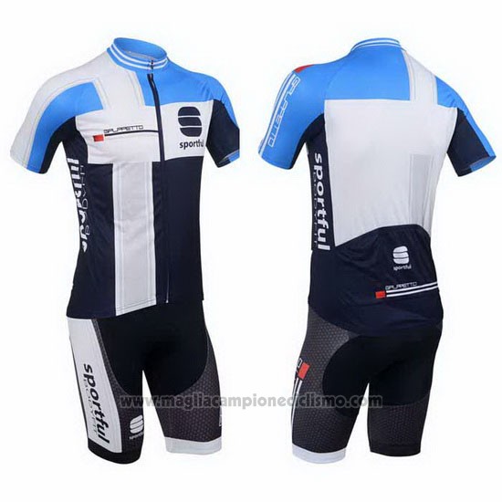 2013 Abbigliamento Ciclismo Sportful Bianco e Celeste Manica Corta e Salopette