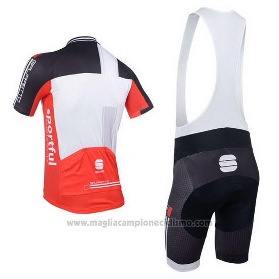 2013 Abbigliamento Ciclismo Sportful Bianco e Rosso Manica Corta e Salopette