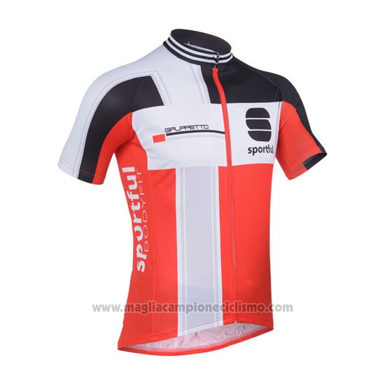 2013 Abbigliamento Ciclismo Sportful Bianco e Rosso Manica Corta e Salopette