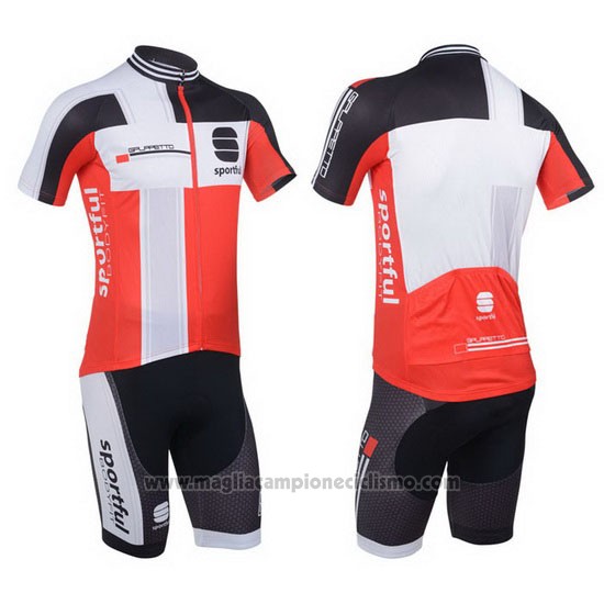 2013 Abbigliamento Ciclismo Sportful Bianco e Rosso Manica Corta e Salopette