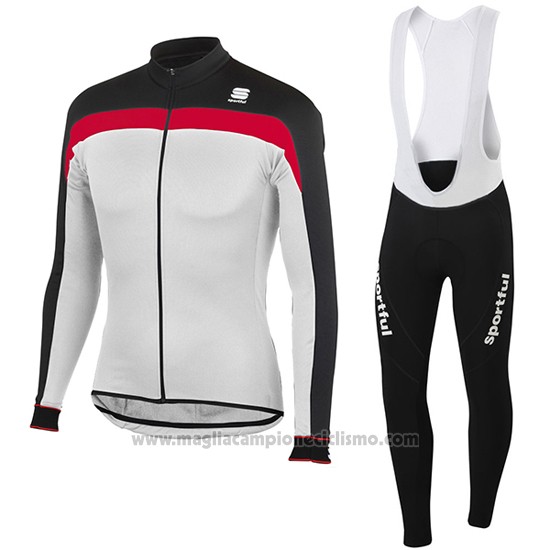 2016 Abbigliamento Ciclismo Sportful Bianco Manica Lunga e Salopette