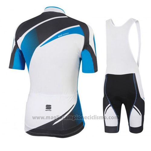 2016 Abbigliamento Ciclismo Sportful Bianco e Blu Manica Corta e Salopette
