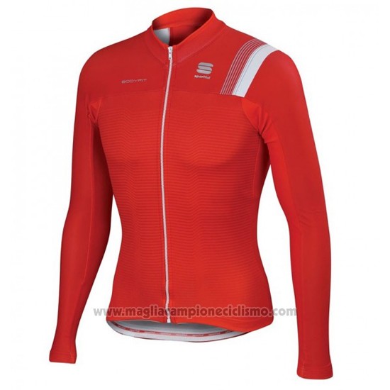 2016 Abbigliamento Ciclismo Sportful Bianco e Rosso Manica Lunga e Salopette