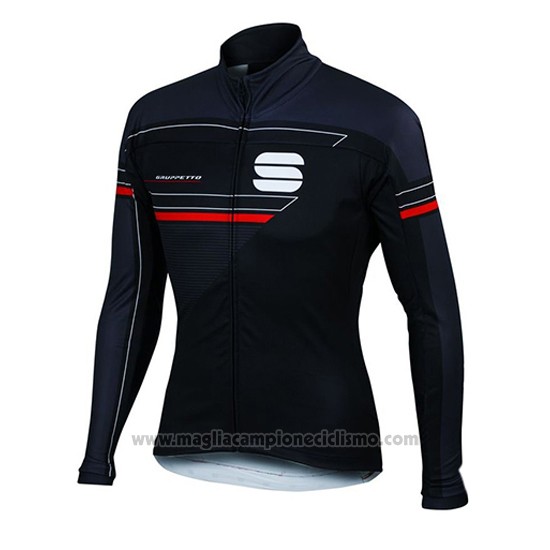 2016 Abbigliamento Ciclismo Sportful Blu e Nero Manica Lunga e Salopette