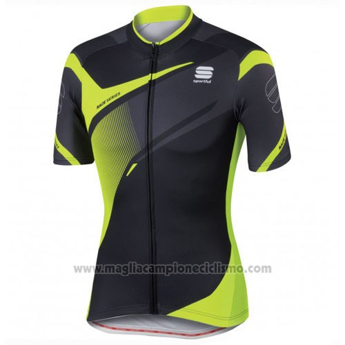 2016 Abbigliamento Ciclismo Sportful Giallo e Nero Manica Corta e Salopette