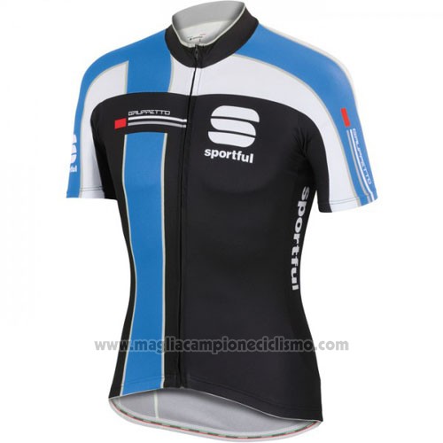 2016 Abbigliamento Ciclismo Sportful Nero Blu Manica Corta e Salopette