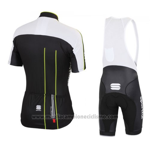 2016 Abbigliamento Ciclismo Sportful Nero Verde Manica Corta e Salopette