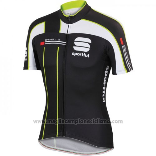 2016 Abbigliamento Ciclismo Sportful Nero Verde Manica Corta e Salopette