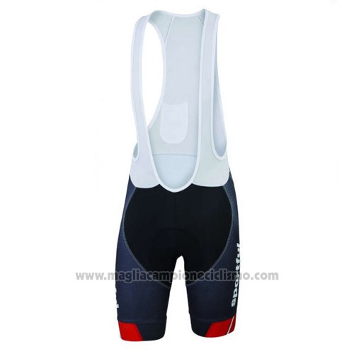 2016 Abbigliamento Ciclismo Sportful Nero e Rosso Manica Corta e Salopette