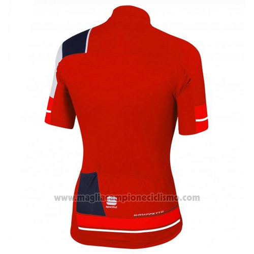 2016 Abbigliamento Ciclismo Sportful Nero e Rosso Manica Corta e Salopette