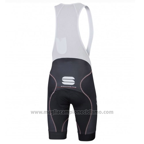2016 Abbigliamento Ciclismo Sportful Nero e Rosso Manica Corta e Salopette