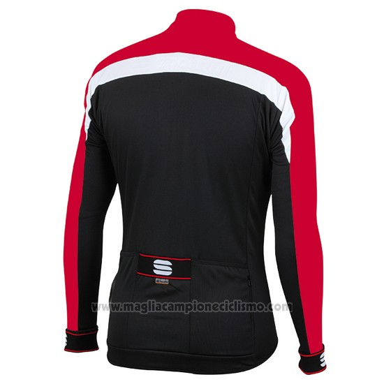 2016 Abbigliamento Ciclismo Sportful Nero e Rosso Manica Lunga e Salopette