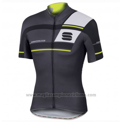 2016 Abbigliamento Ciclismo Sportful Nero e Verde Manica Corta e Salopette