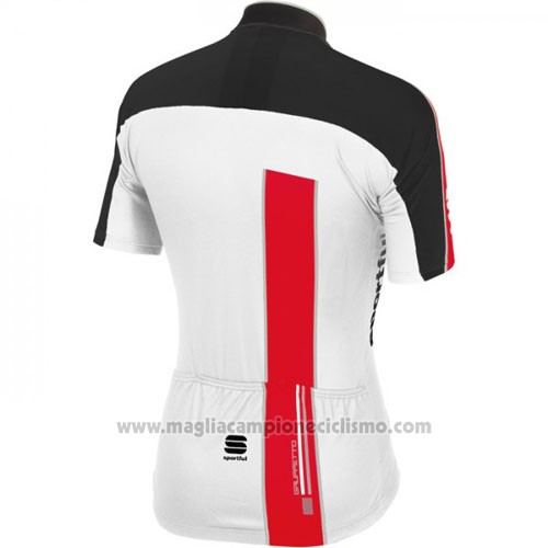 2016 Abbigliamento Ciclismo Sportful Rosso e Bianco Manica Corta e Salopette