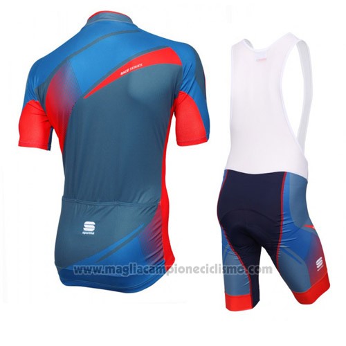 2016 Abbigliamento Ciclismo Sportful Rosso e Blu Manica Corta e Salopette