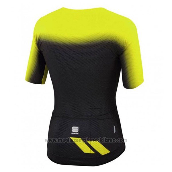 2017 Abbigliamento Ciclismo Sportful Giallo e Nero Manica Corta e Salopette