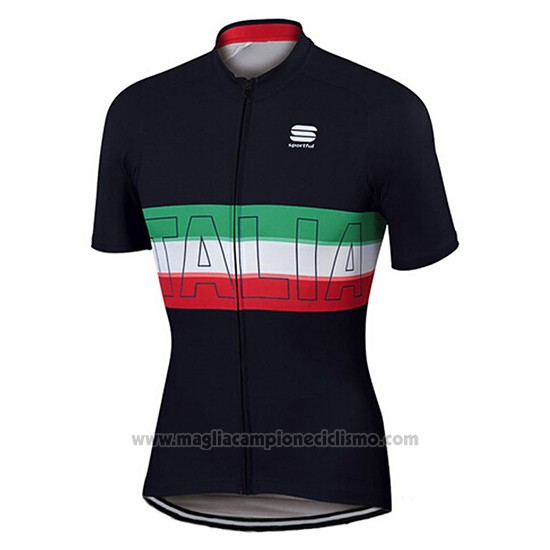 2017 Abbigliamento Ciclismo Sportful Nero Manica Corta e Salopette