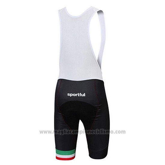 2017 Abbigliamento Ciclismo Sportful Nero Manica Corta e Salopette