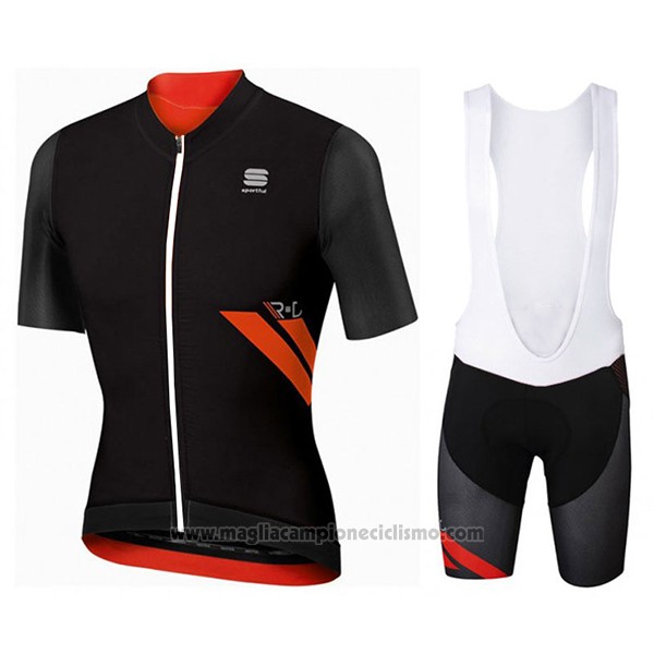 2017 Abbigliamento Ciclismo Sportful R&d Ultraskin Nero Manica Corta e Salopette