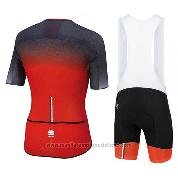 2017 Abbigliamento Ciclismo Sportful R&d Ultraskin Rosso e Grigio Manica Corta e Salopette