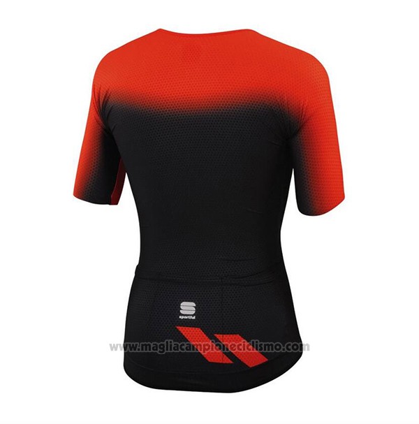 2017 Abbigliamento Ciclismo Sportful Rosso e Nero Manica Corta e Salopette