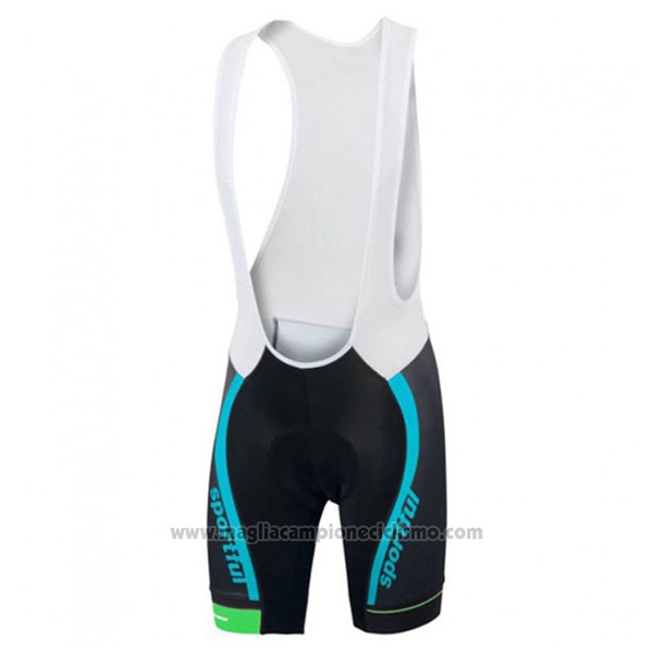 2017 Abbigliamento Ciclismo Sportful Sc Azzurro e Nero Manica Corta e Salopette