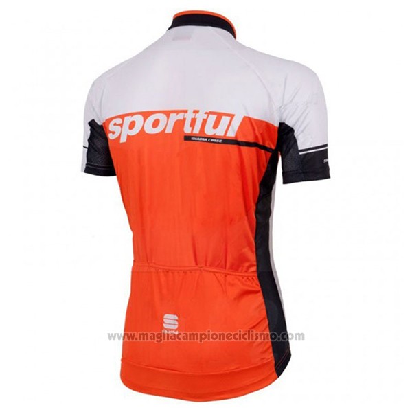 2017 Abbigliamento Ciclismo Sportful Sc Bianco e Arancione Manica Corta e Salopette