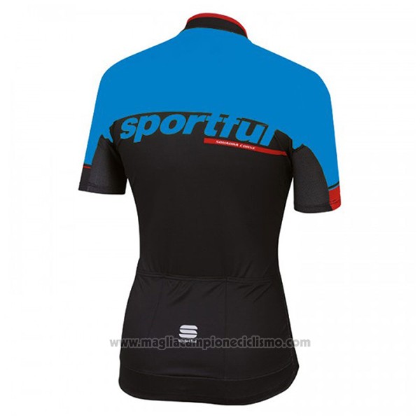 2017 Abbigliamento Ciclismo Sportful Sc Blu e Nero Manica Corta e Salopette