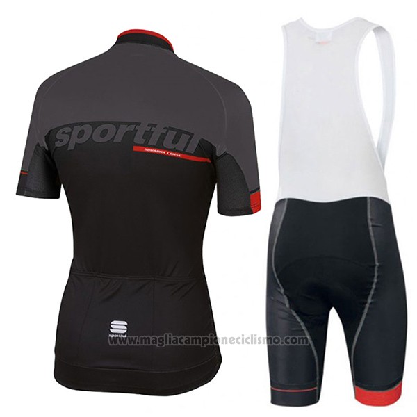 2017 Abbigliamento Ciclismo Sportful Sc Nero Manica Corta e Salopette