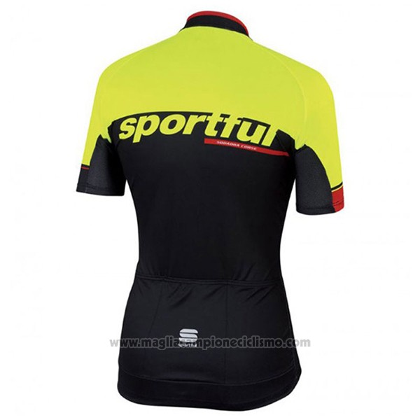 2017 Abbigliamento Ciclismo Sportful Sc Nero e Verde Manica Corta e Salopette
