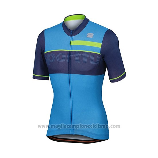 2018 Abbigliamento Ciclismo Sportful Blu Manica Corta e Salopette